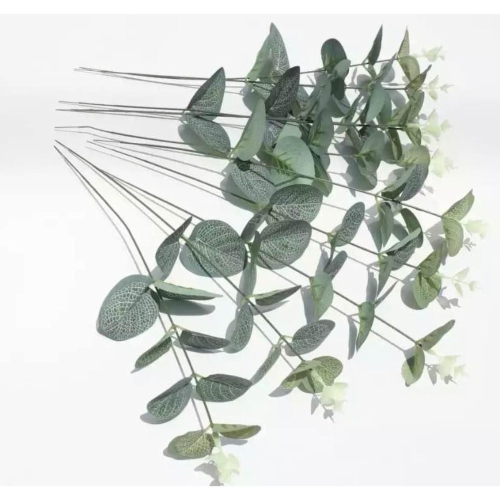 10 Count | Artificial Eucalyptus Leaves Stems For Bouquets Centerpieces Wedding